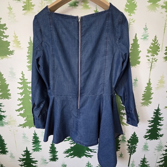 Ashley Stewart Asymmetric Long Sleeve Top - Picture 2 of 7